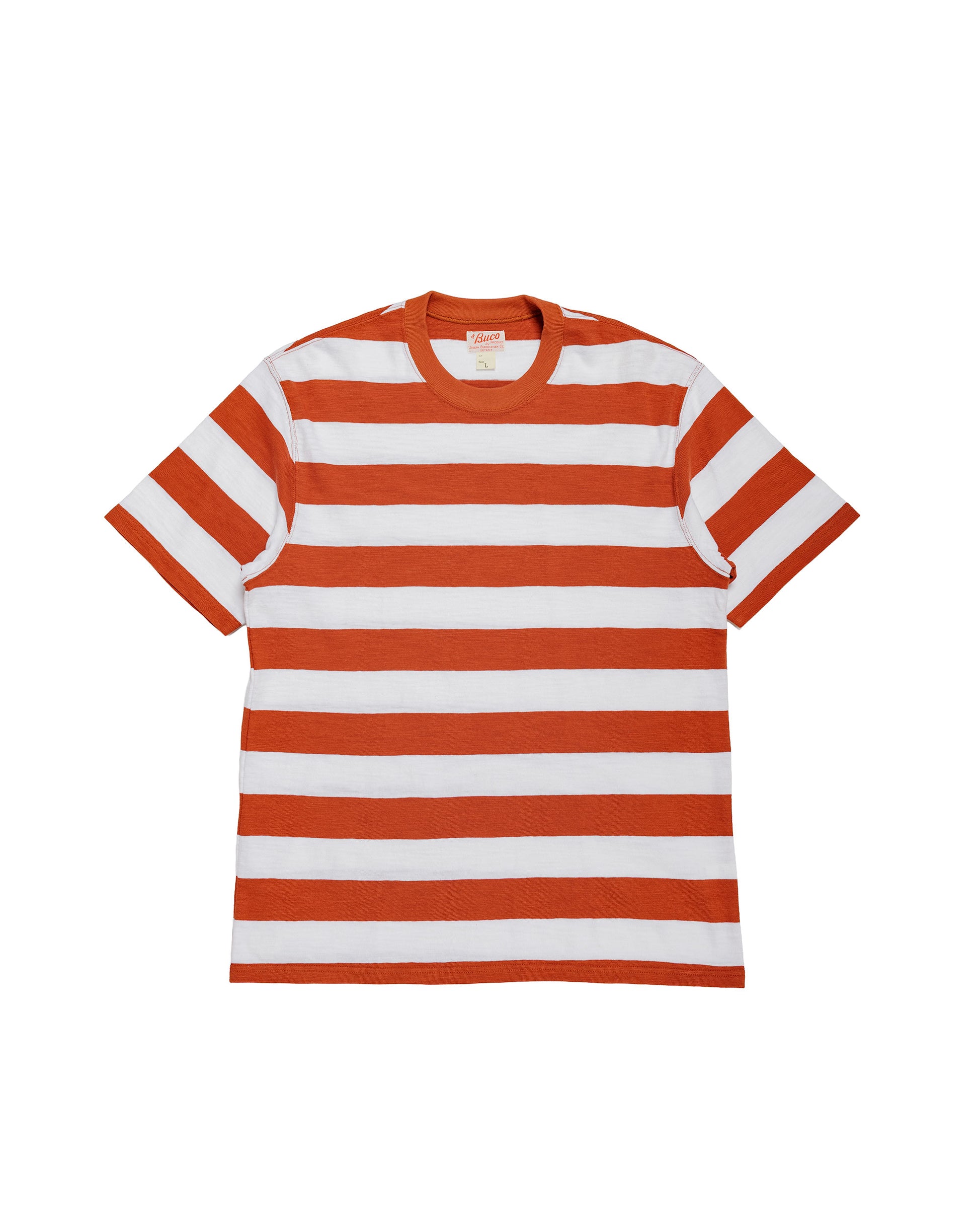 The Real McCoy's BC24002 Buco Stripe Tee SS WhiteRed