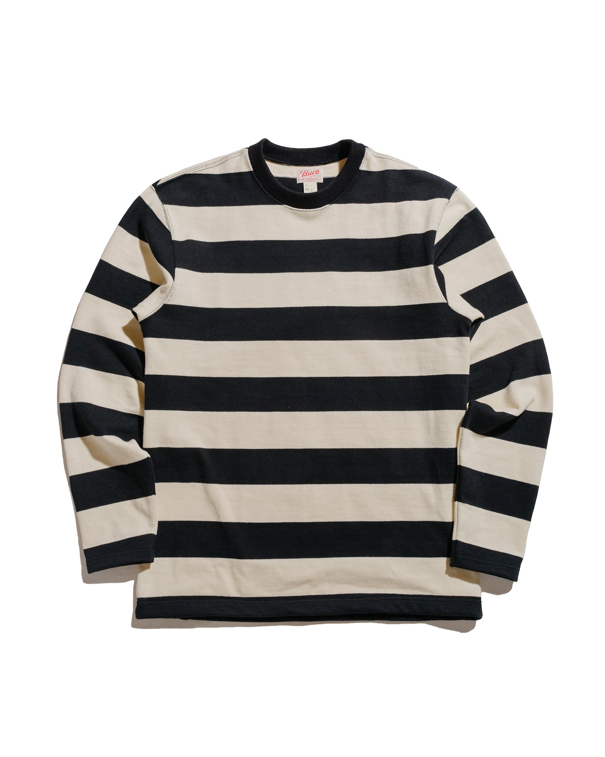lost & found The Real McCoy's The Real McCoy's BC24101 Buco Stripe Racing Jersey Black/White