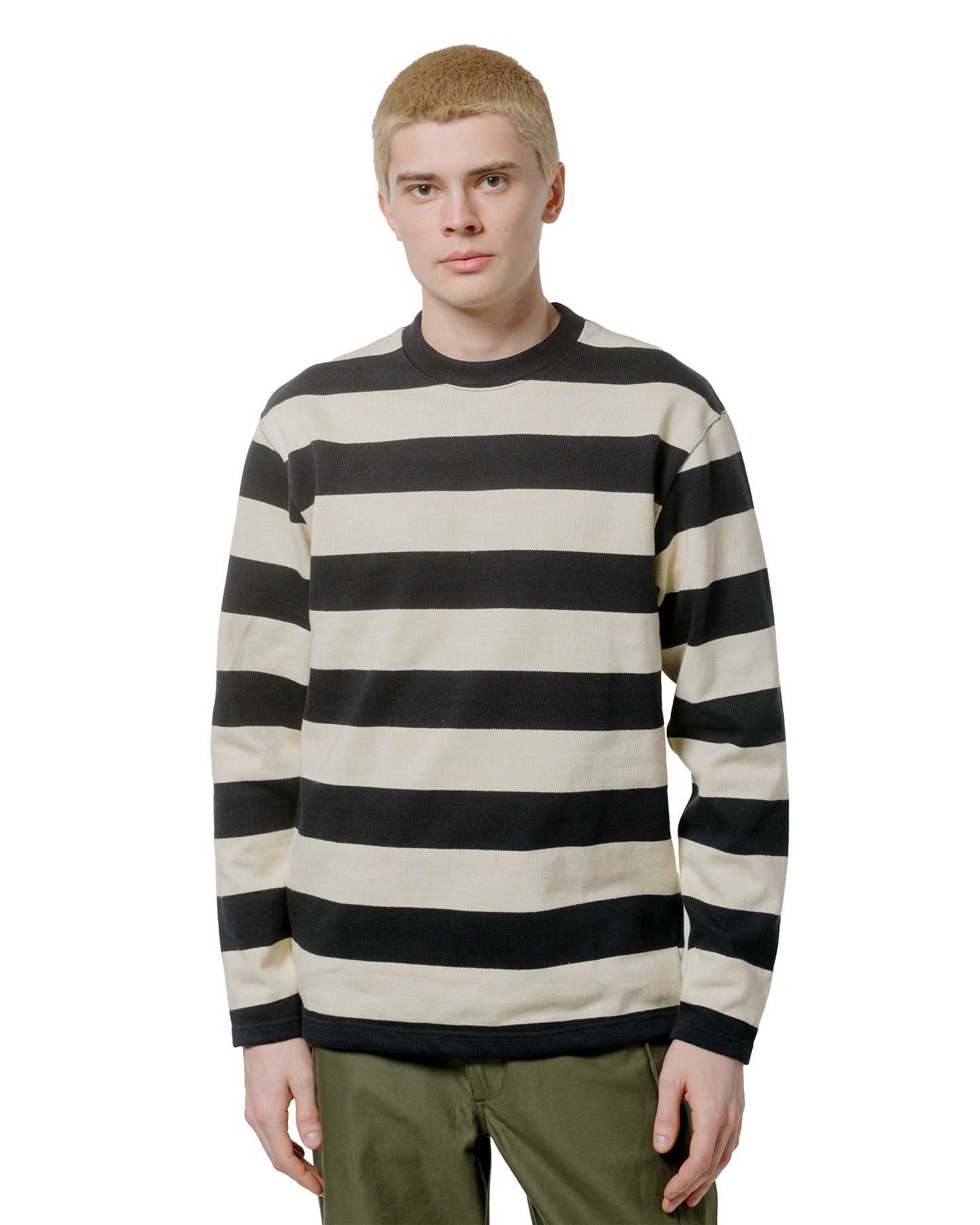 lost & found The Real McCoy's The Real McCoy's BC24101 Buco Stripe Racing Jersey Black/White
