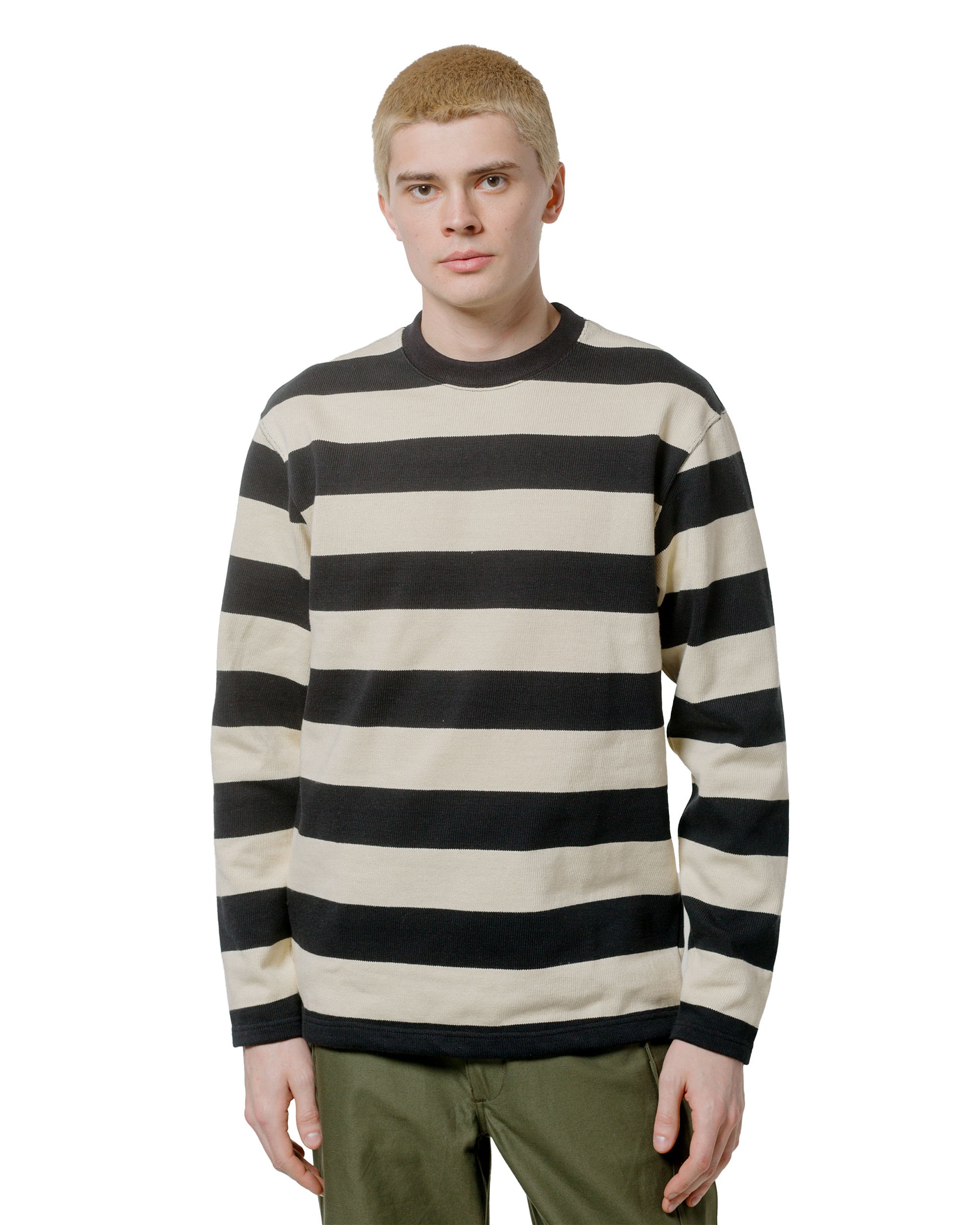 lost & found The Real McCoy's The Real McCoy's BC24101 Buco Stripe Racing Jersey Black/White