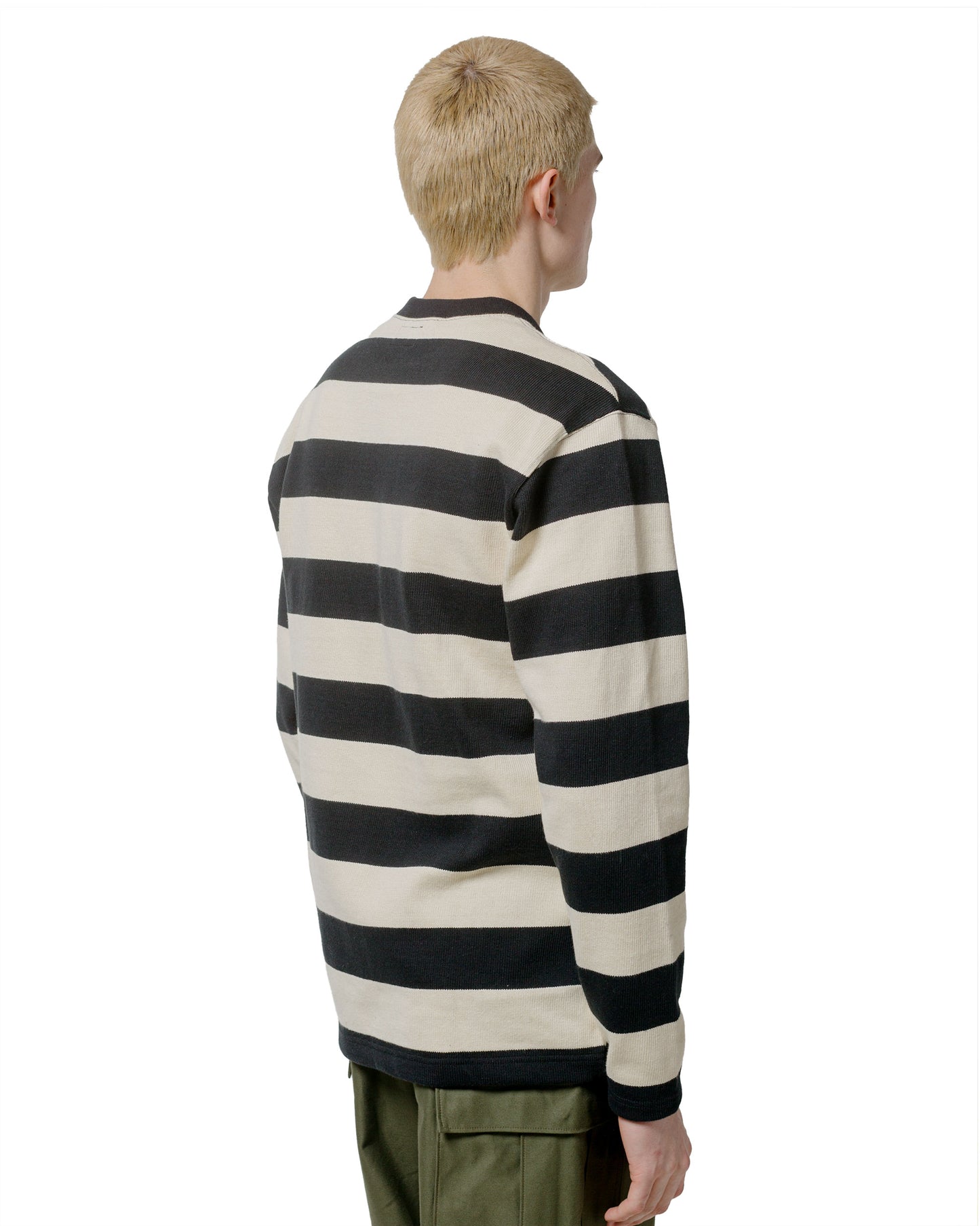 lost & found The Real McCoy's The Real McCoy's BC24101 Buco Stripe Racing Jersey Black/White