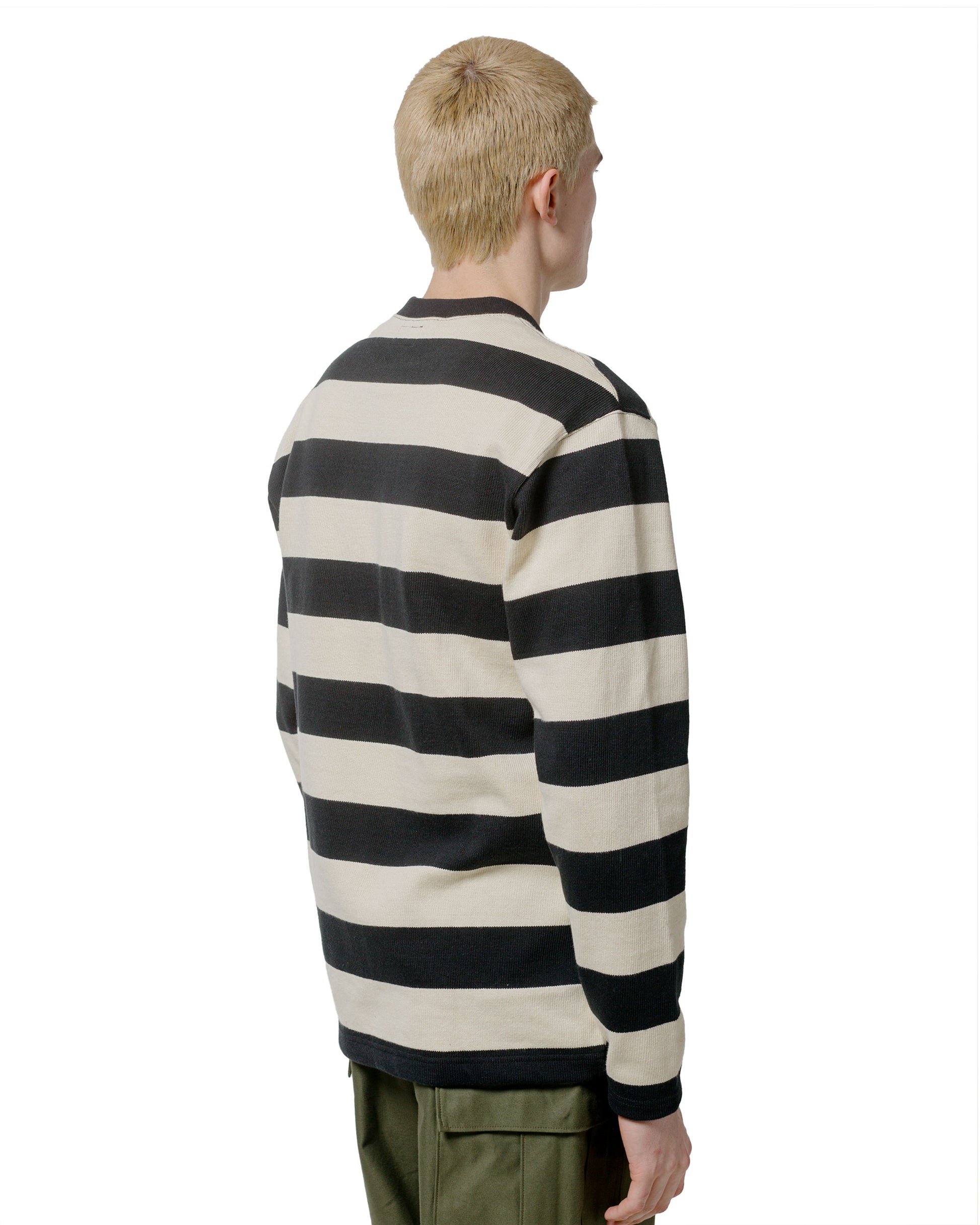 lost & found The Real McCoy's The Real McCoy's BC24101 Buco Stripe Racing Jersey Black/White