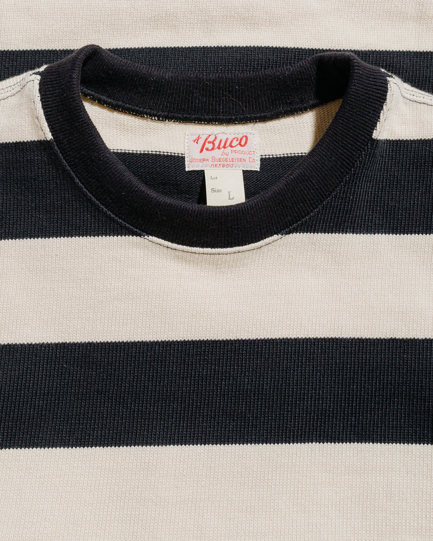 lost & found The Real McCoy's The Real McCoy's BC24101 Buco Stripe Racing Jersey Black/White