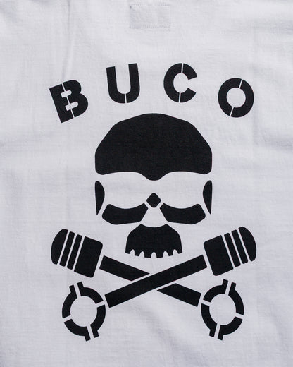 lost & found The Real McCoy's The Real McCoy's BC25003 Buco Tee / Skull Piston White