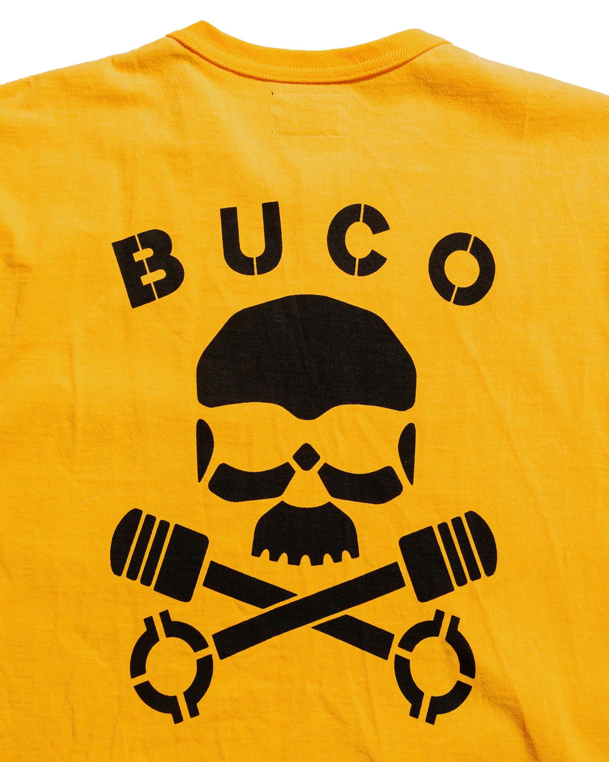 lost & found The Real McCoy's The Real McCoy's BC25003 Buco Tee / Skull Piston Yellow