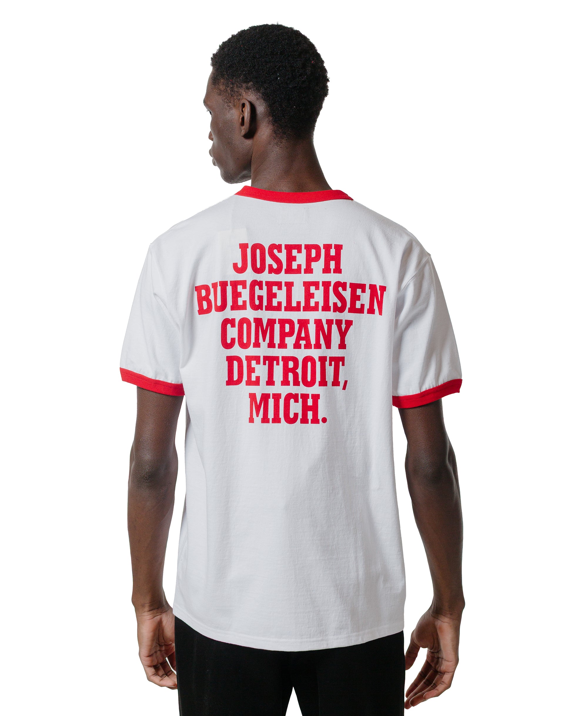 lost & found The Real McCoy's The Real McCoy's BC25004 Buco Tee / Flying Wheel White/Red