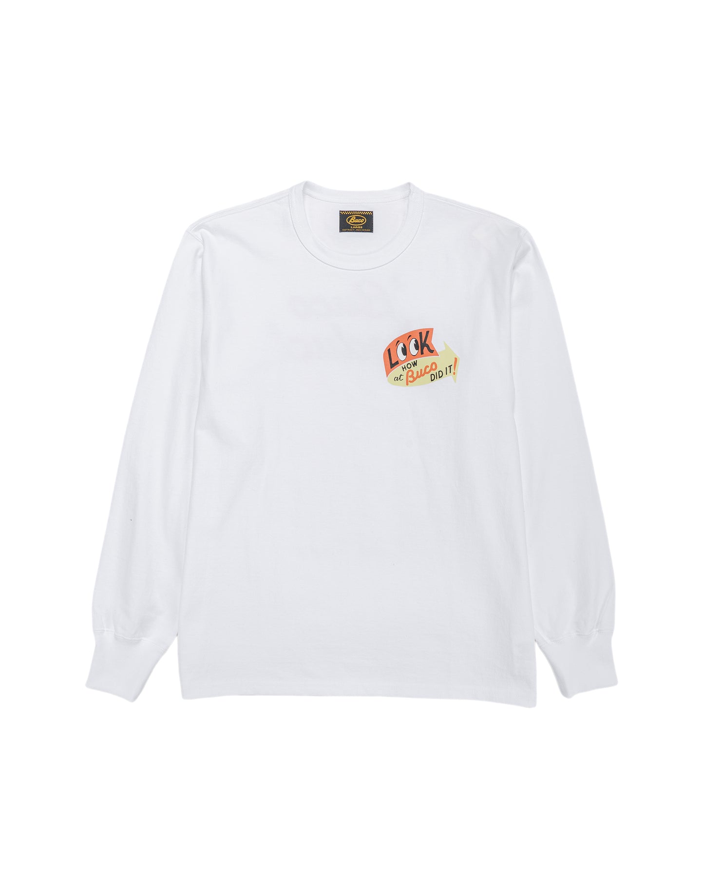 lost & found The Real McCoy's The Real McCoy's BC25105 BUCO L/S Tee / Look At How Buco Did It! White