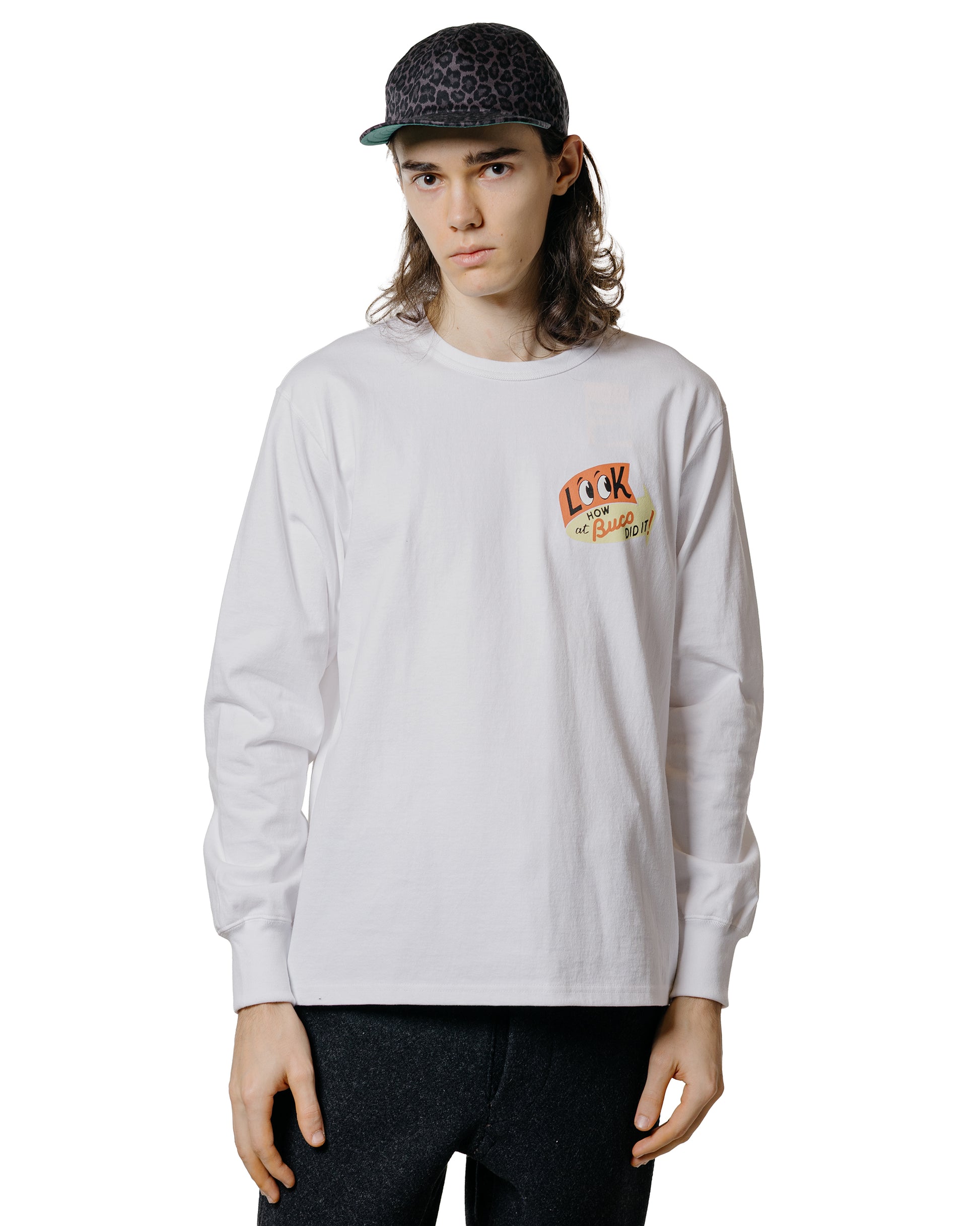 lost & found The Real McCoy's The Real McCoy's BC25105 BUCO L/S Tee / Look At How Buco Did It! White