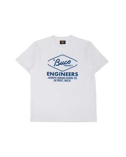 lost & found The Real McCoy's The Real McCoy's BC26001 Buco Tee / Buco Engineers White