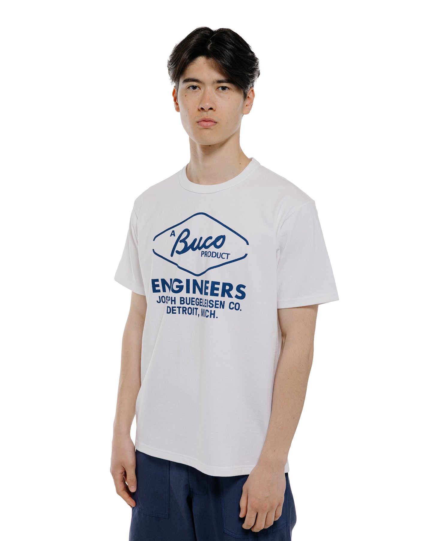 lost & found The Real McCoy's The Real McCoy's BC26001 Buco Tee / Buco Engineers White
