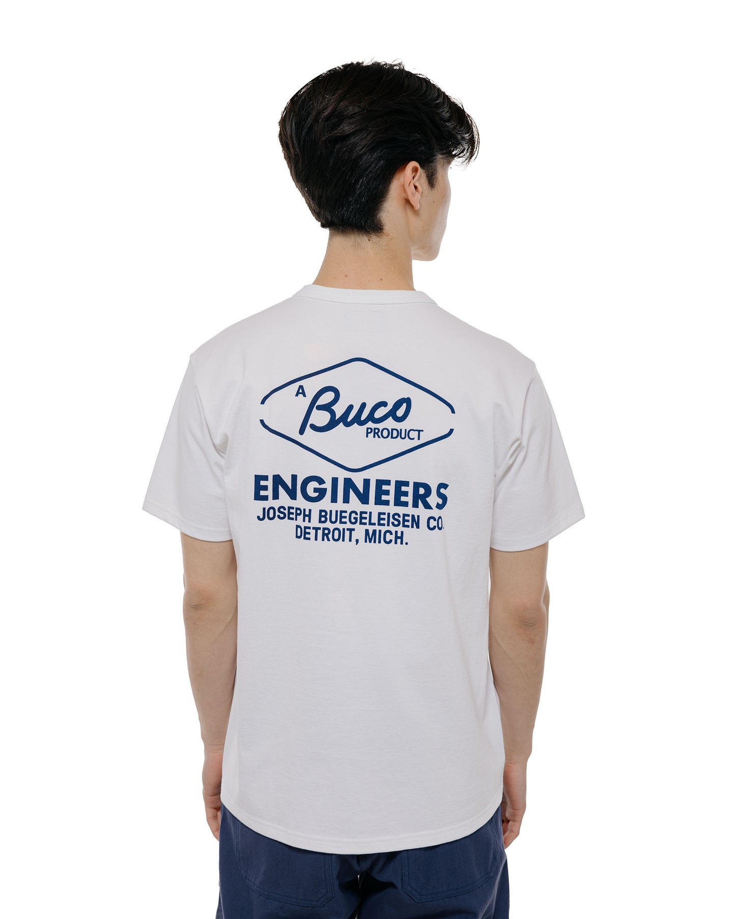 lost & found The Real McCoy's The Real McCoy's BC26001 Buco Tee / Buco Engineers White