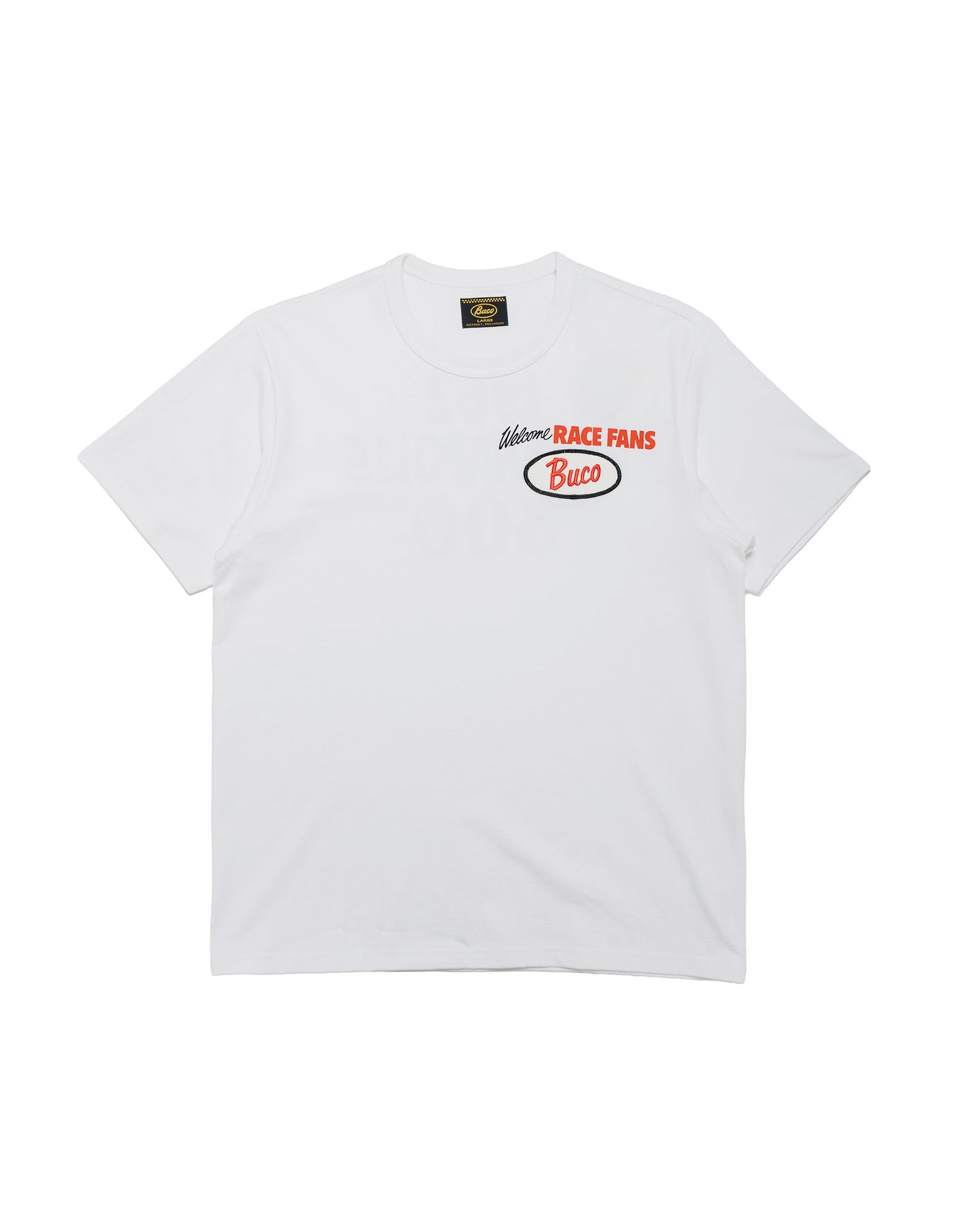 The Real McCoy's BC26004 Buco Tee / Welcome Racing Fans! White