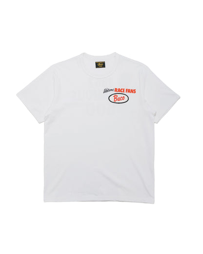 The Real McCoy's BC26004 Buco Tee / Welcome Racing Fans! White