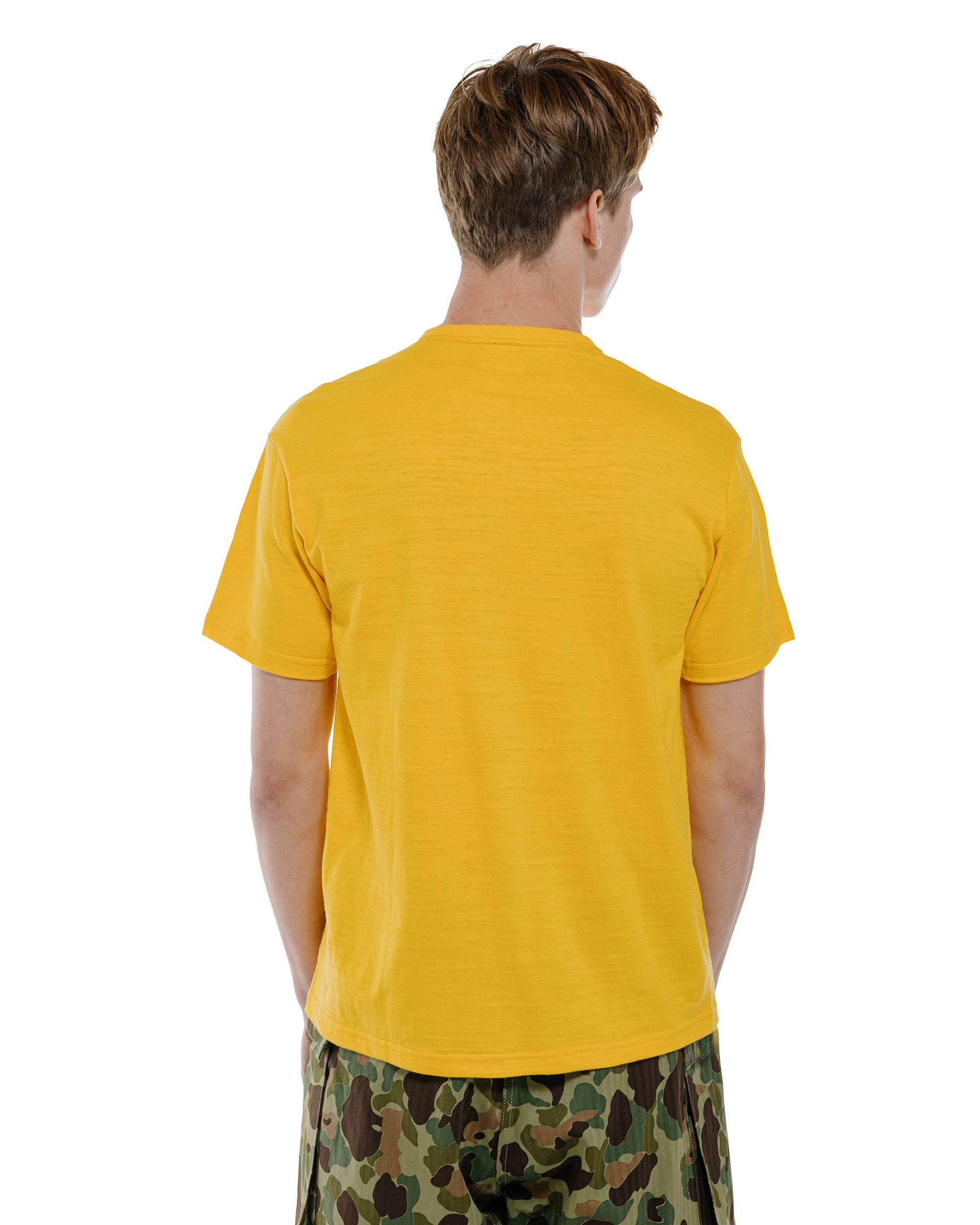 The Real McCoy's BC26009 Athletic T-Shirt / 2-Wheelers of Detroit Yellow