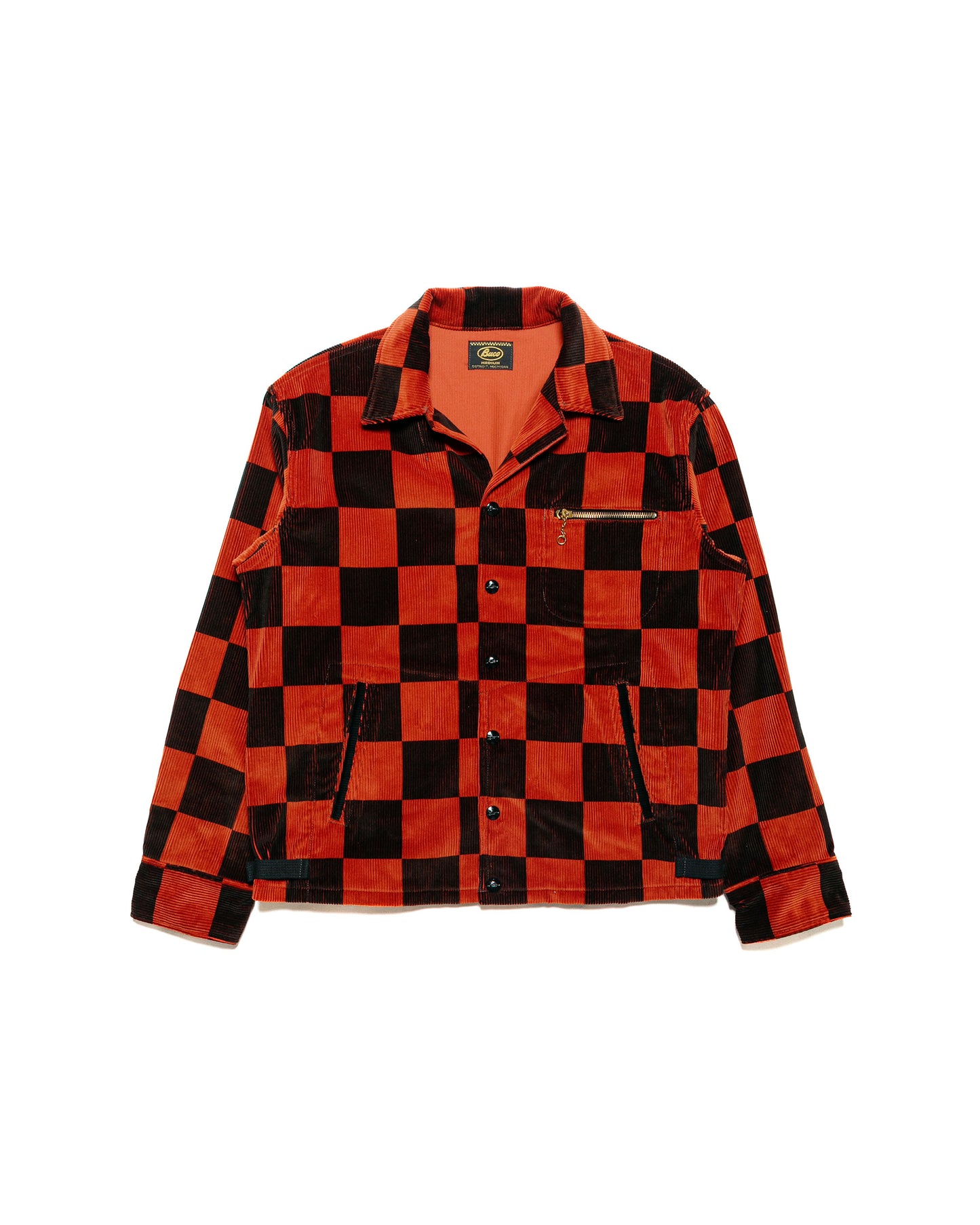 lost & found The Real McCoy's The Real McCoy's BJ23103 Buco Checkered Corduroy Jacket Orange/Black