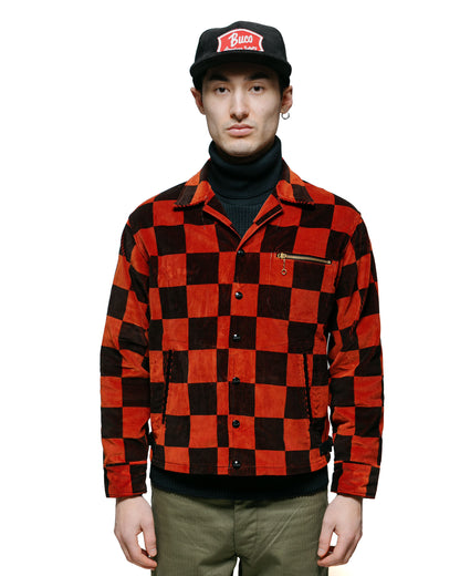 lost & found The Real McCoy's The Real McCoy's BJ23103 Buco Checkered Corduroy Jacket Orange/Black