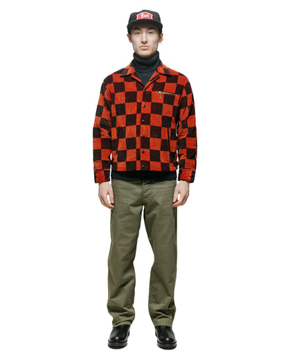 lost & found The Real McCoy's The Real McCoy's BJ23103 Buco Checkered Corduroy Jacket Orange/Black