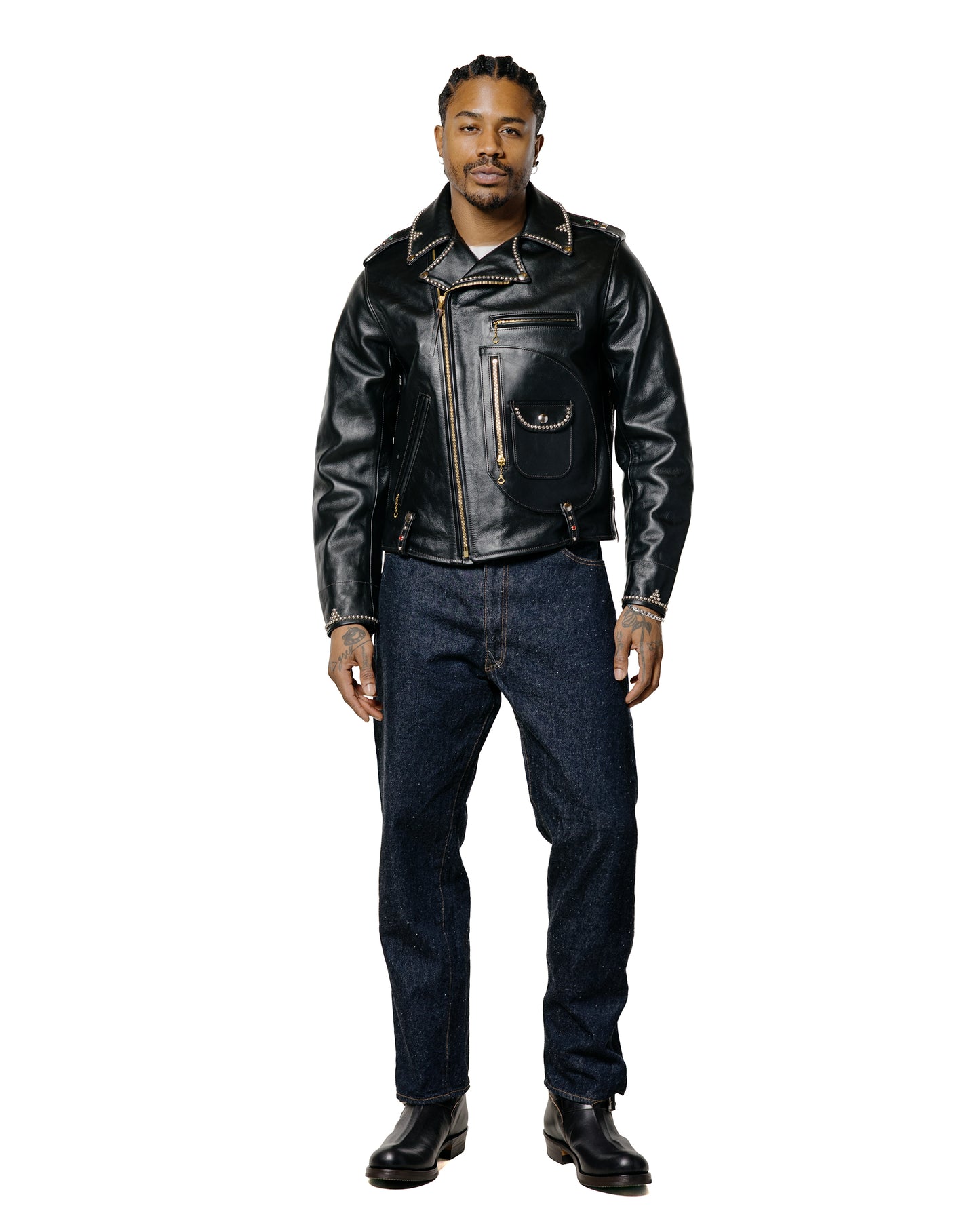 lost & found The Real McCoy's The Real McCoy's BJ24101 Buco J-24 Smoky Jim Leather Jacket Black