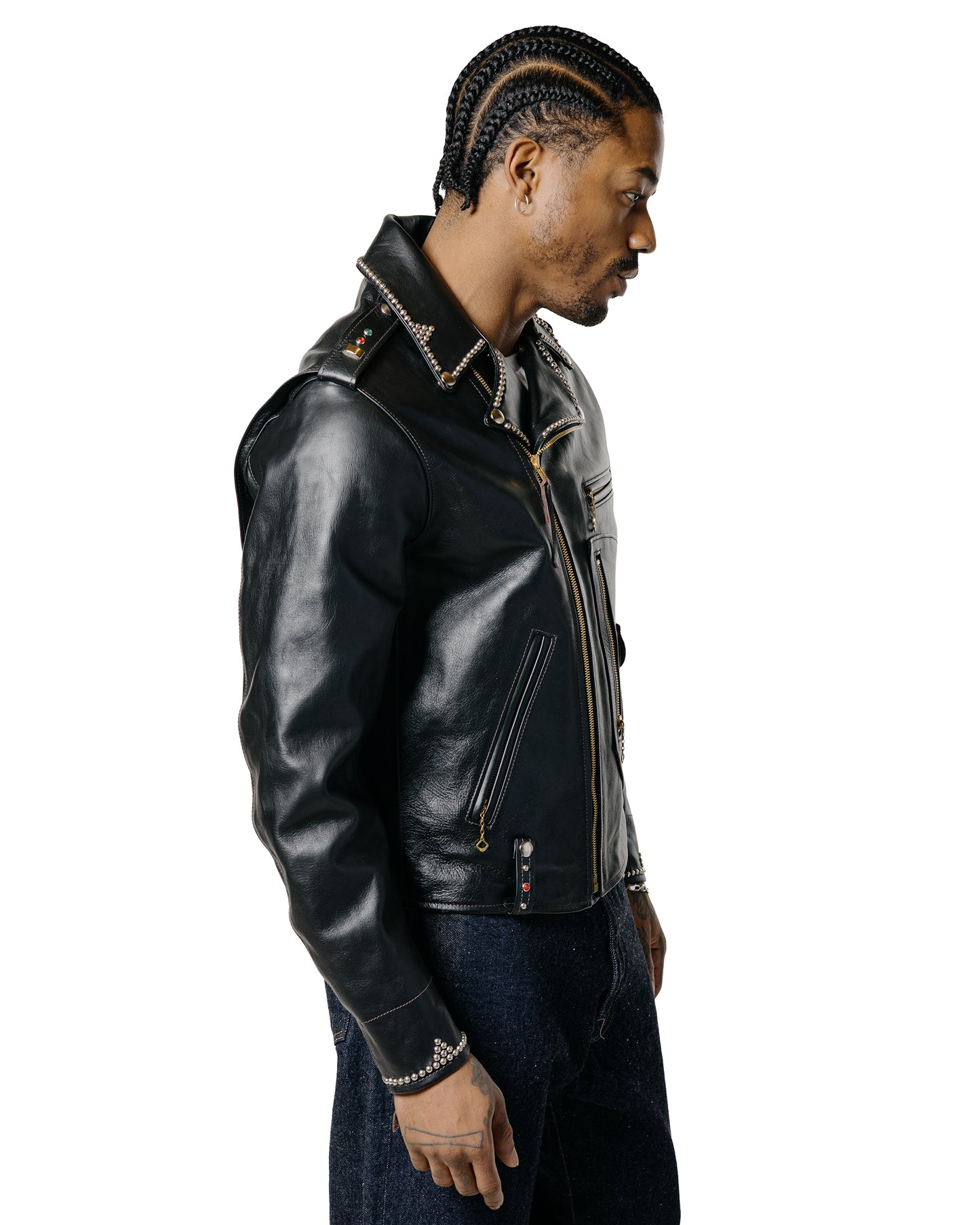 lost & found The Real McCoy's The Real McCoy's BJ24101 Buco J-24 Smoky Jim Leather Jacket Black