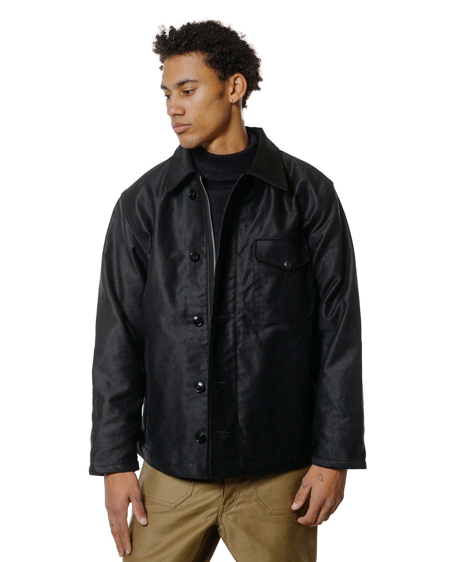 lost & found The Real McCoy's The Real McCoy's BJ25101 Buco Civilian Collared Deck Jacket Black