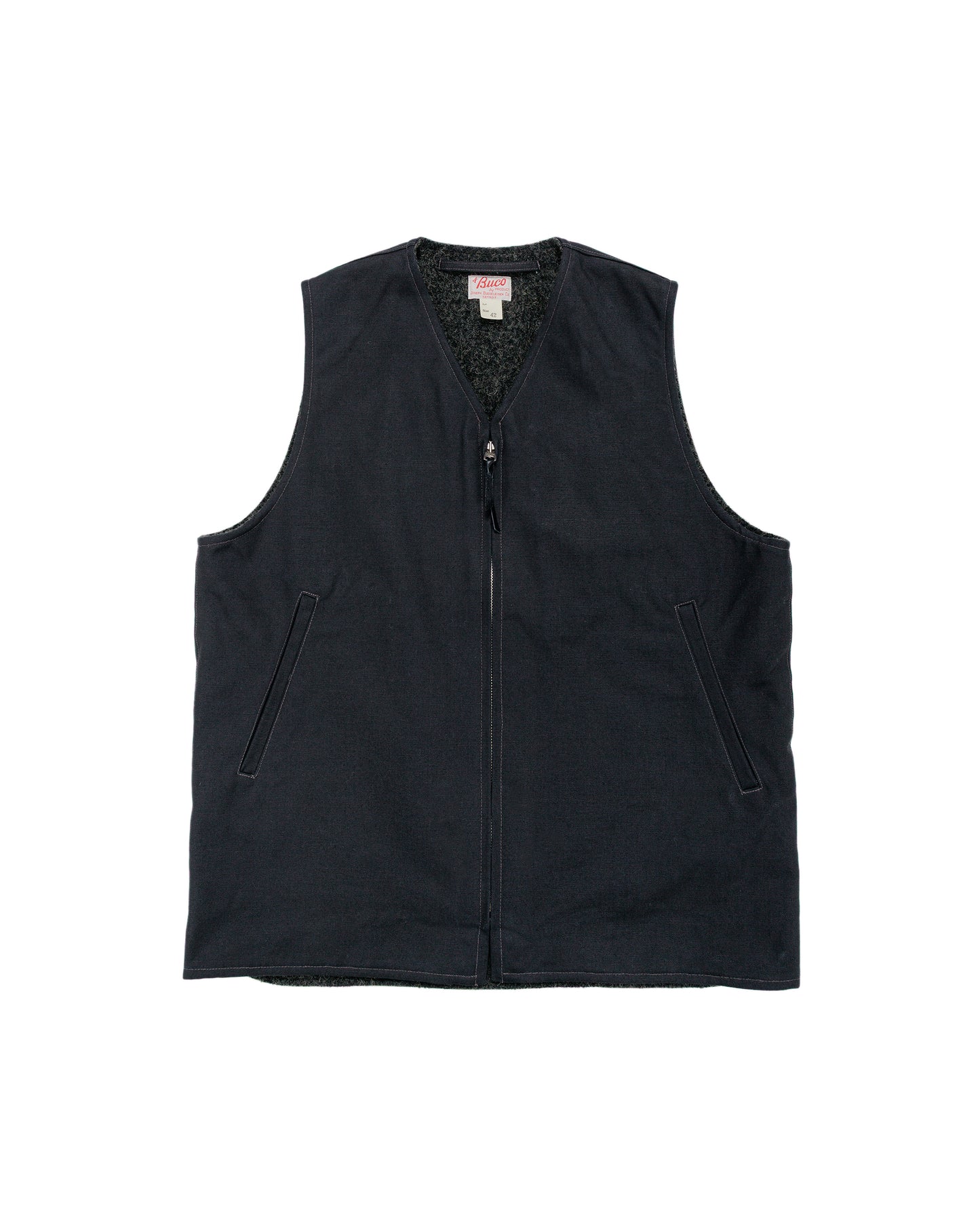 lost & found The Real McCoy's The Real McCoy's BJ25103 Buco Cotton Canvas Riding Vest Black