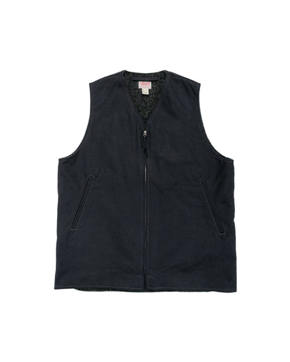 lost & found The Real McCoy's The Real McCoy's BJ25103 Buco Cotton Canvas Riding Vest Black