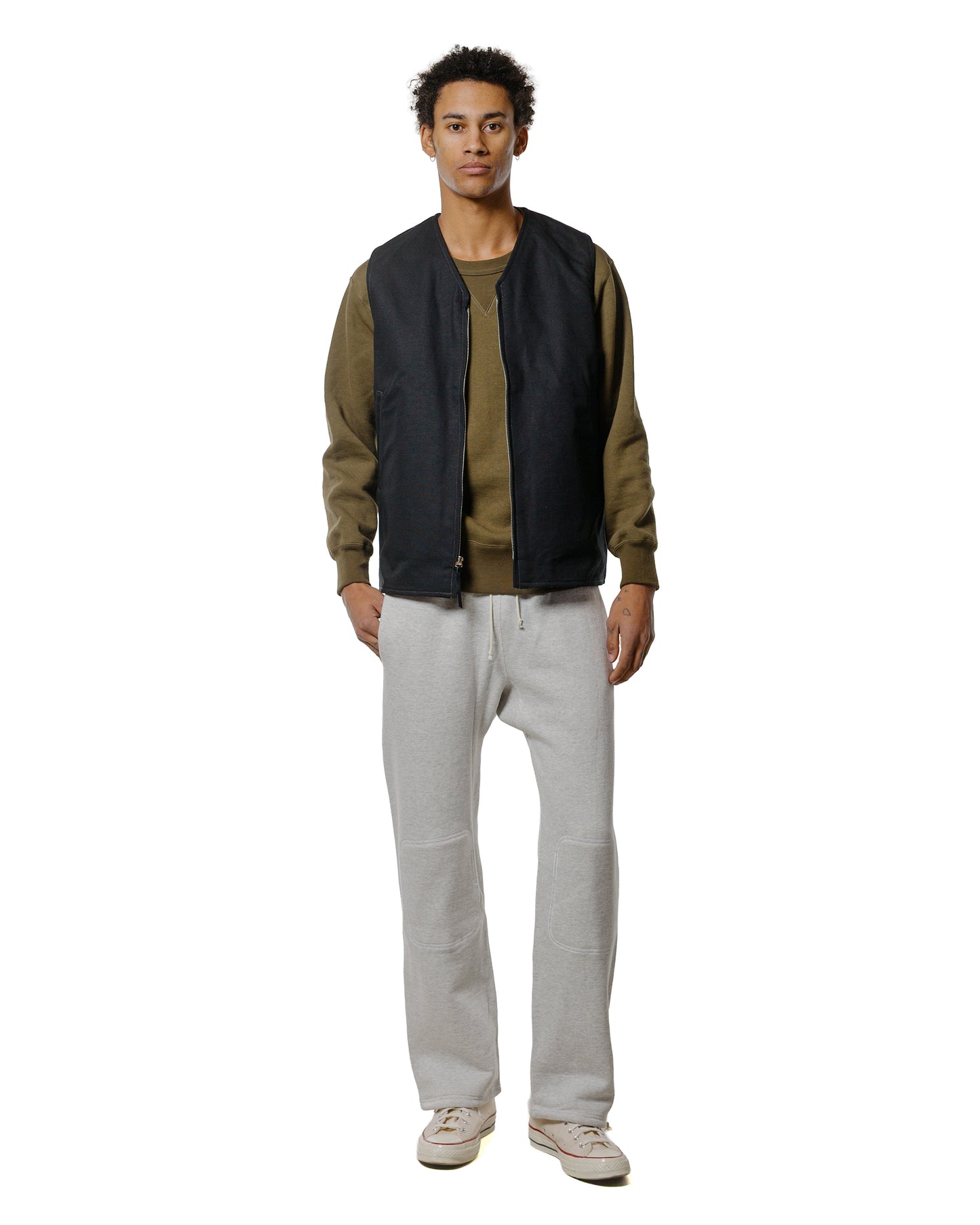 lost & found The Real McCoy's The Real McCoy's BJ25103 Buco Cotton Canvas Riding Vest Black