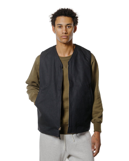lost & found The Real McCoy's The Real McCoy's BJ25103 Buco Cotton Canvas Riding Vest Black