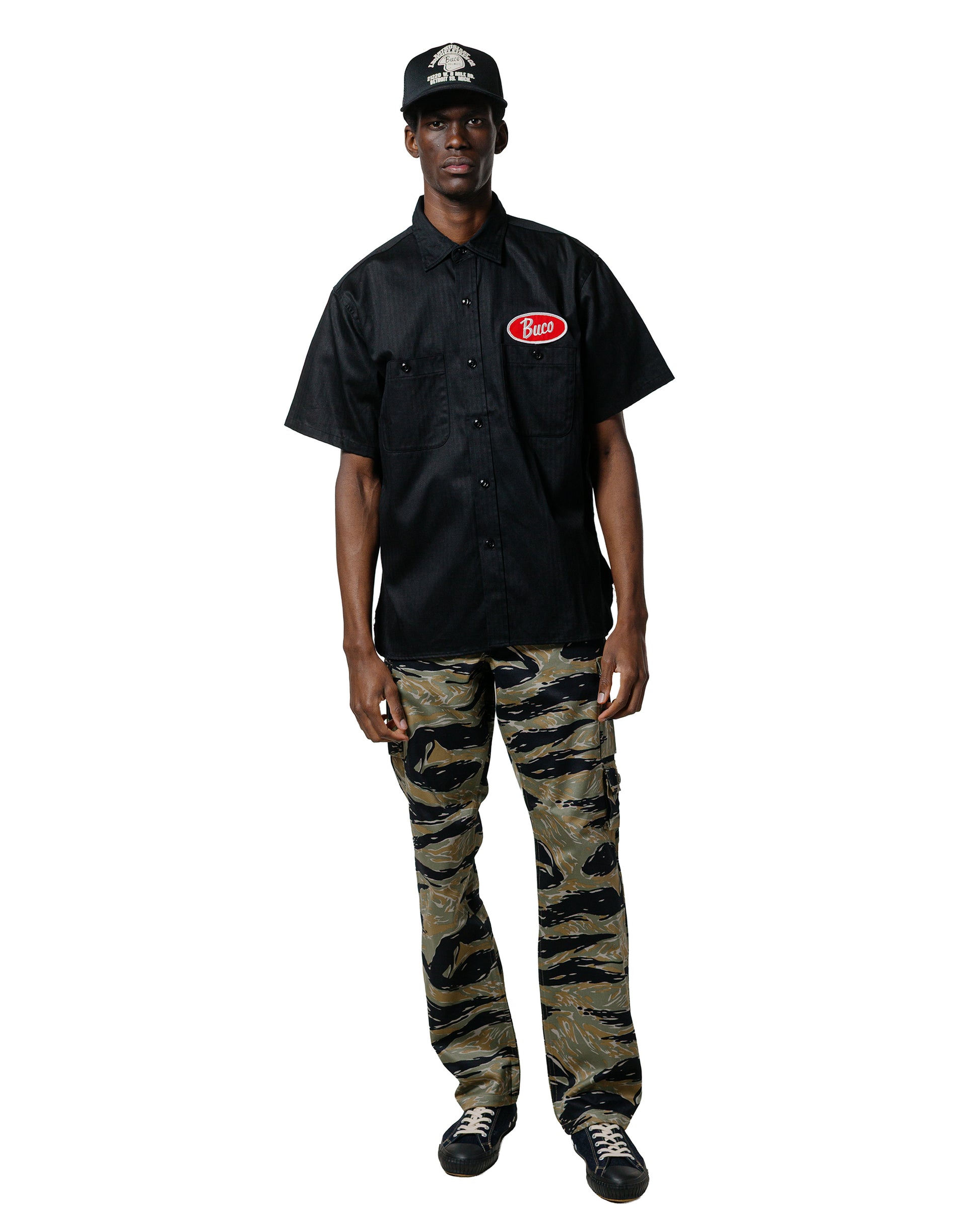 lost & found The Real McCoy's The Real McCoy's BS25001 Buco Workshirt S/S Culver City Black