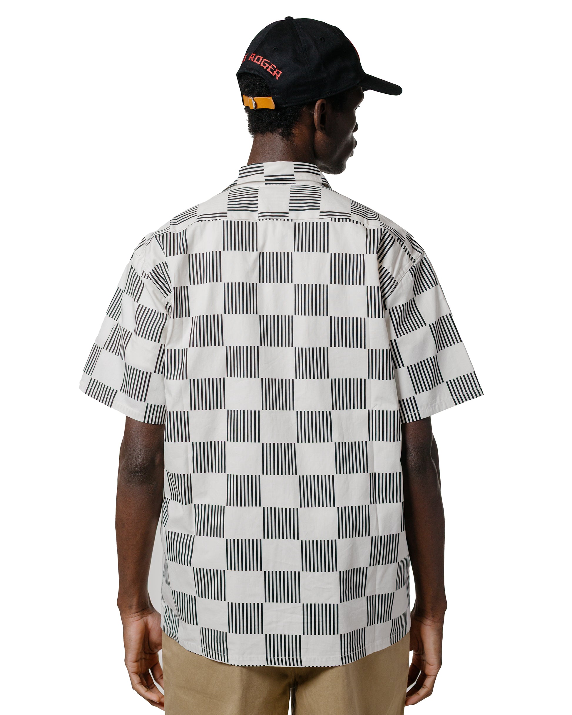 lost & found The Real McCoy's The Real McCoy's BS25002 Buco Striped-Checkered Shirt White/Black