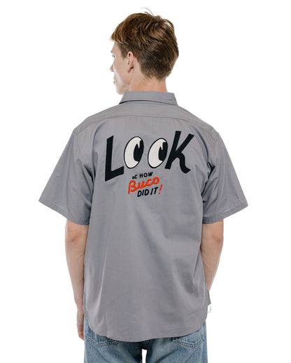 The Real McCoy's BS26001 Buco Workshirt SS  Look At How Buco Did It! Cloud Gray