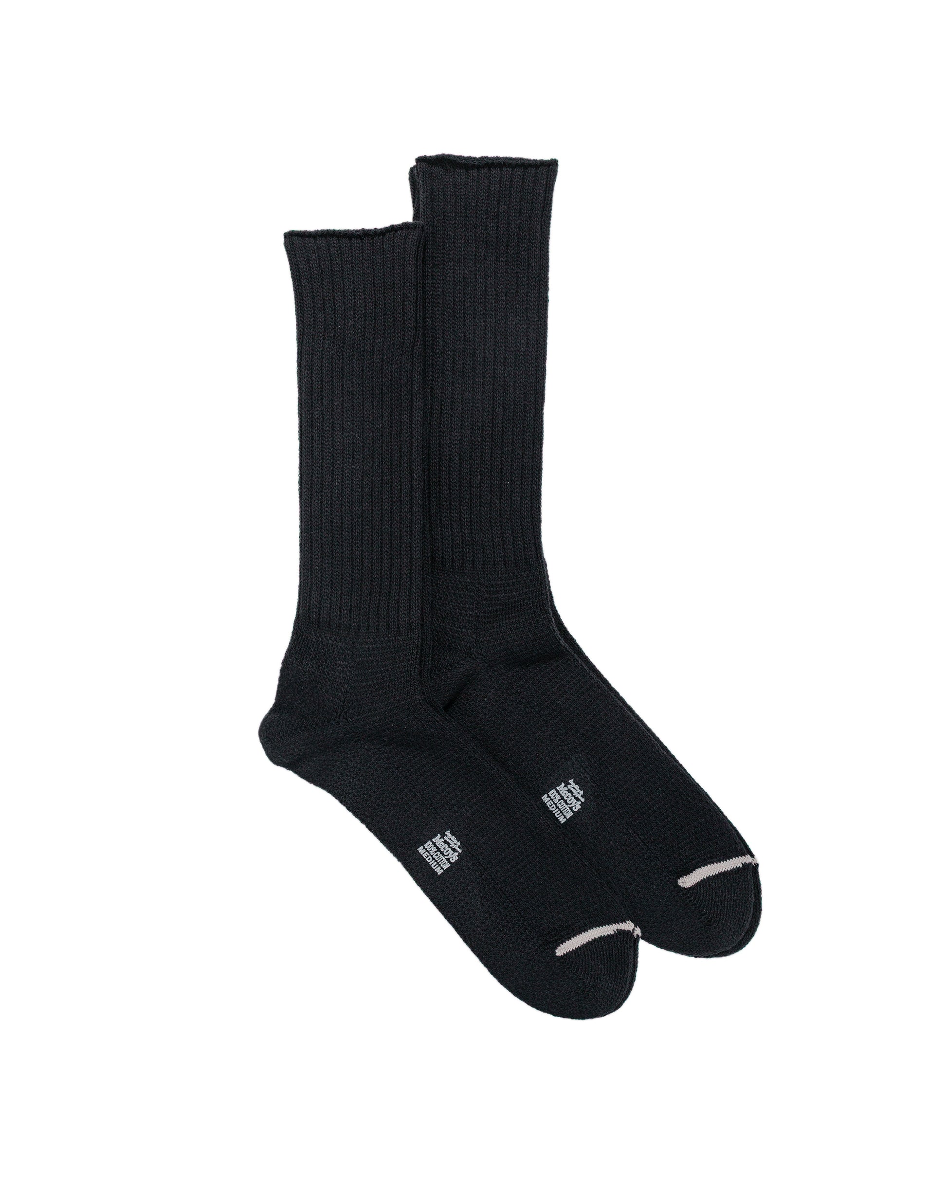 lost & found The Real McCoy's The Real McCoy's MA22011 McCoy's 2PCS Pack Socks Black