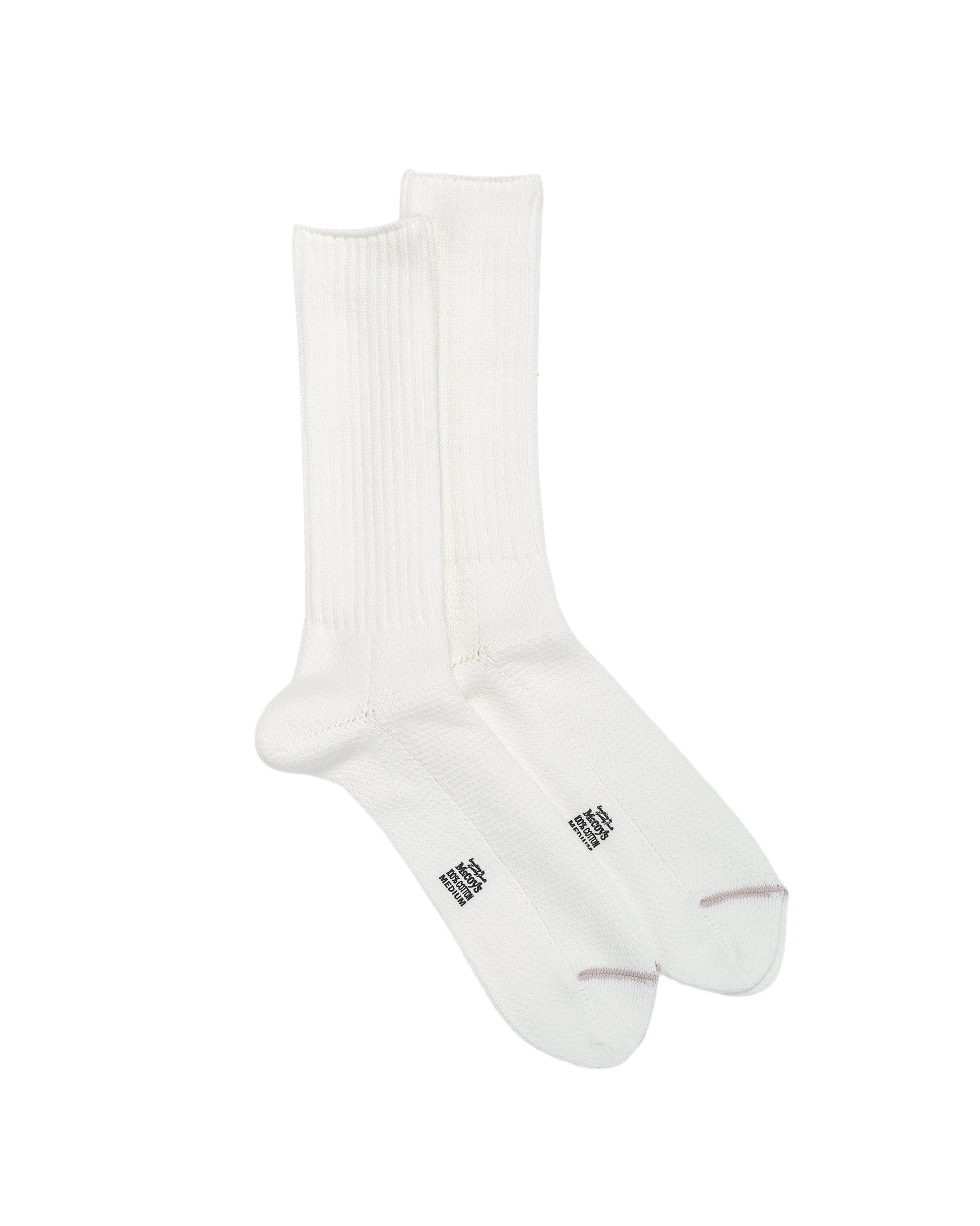 lost & found The Real McCoy's The Real McCoy's MA22011 McCoy's 2PCS Pack Socks White