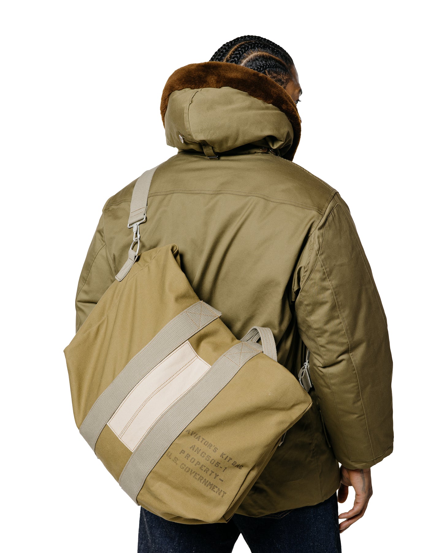 lost & found The Real McCoy's The Real McCoy's MA22101 Aviator's Kit Bag 6505-1 Khaki