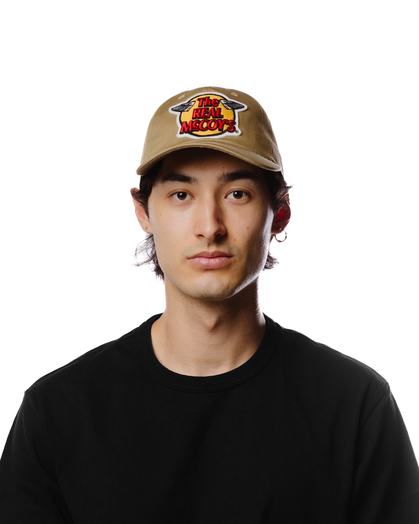 lost & found The Real McCoy's The Real McCoy's MA23001 The Real McCoy's Logo Baseball Cap Khaki