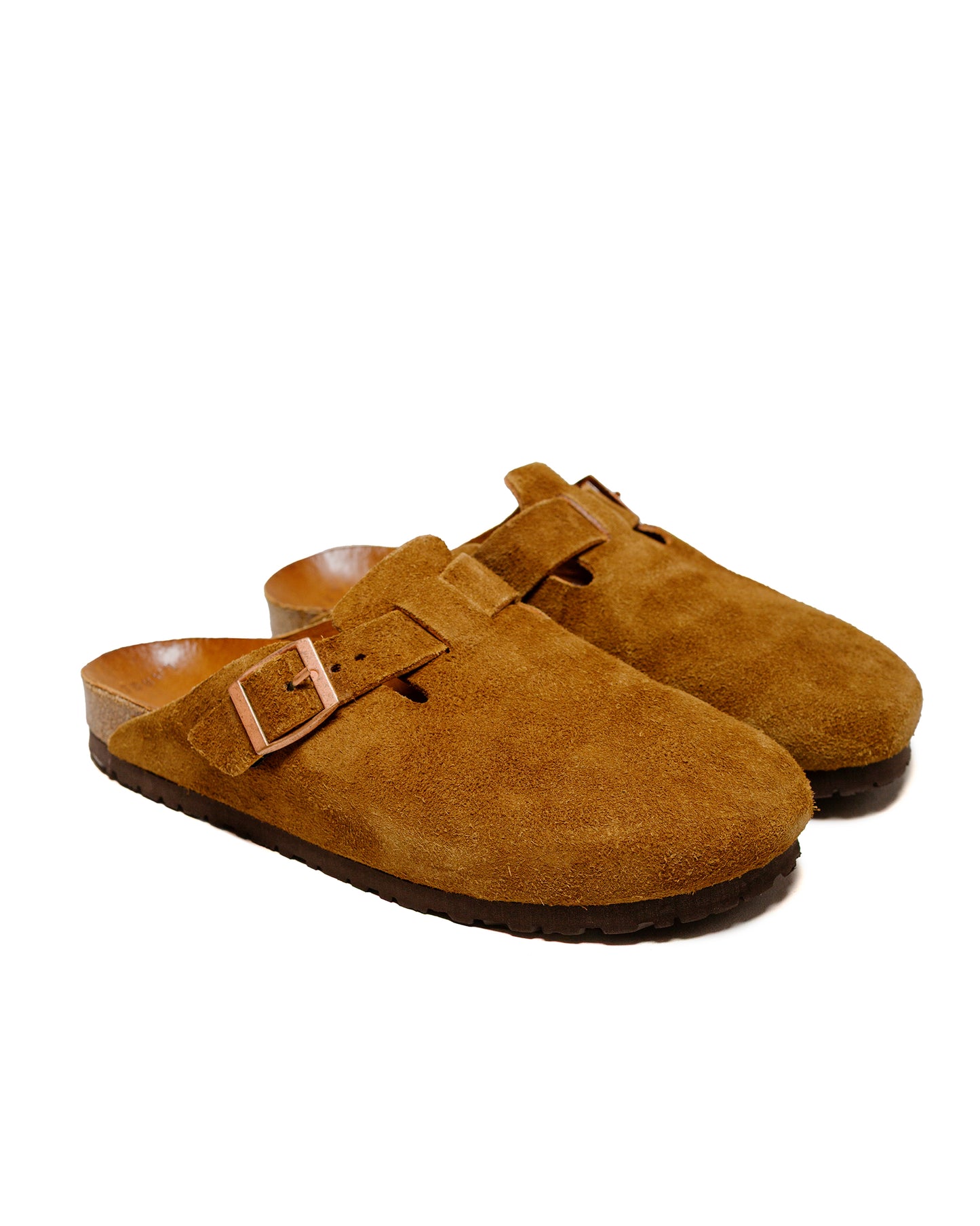 lost & found The Real McCoy's The Real McCoy's MA23012 Leather Foot-Support Clogs Raw Sienna