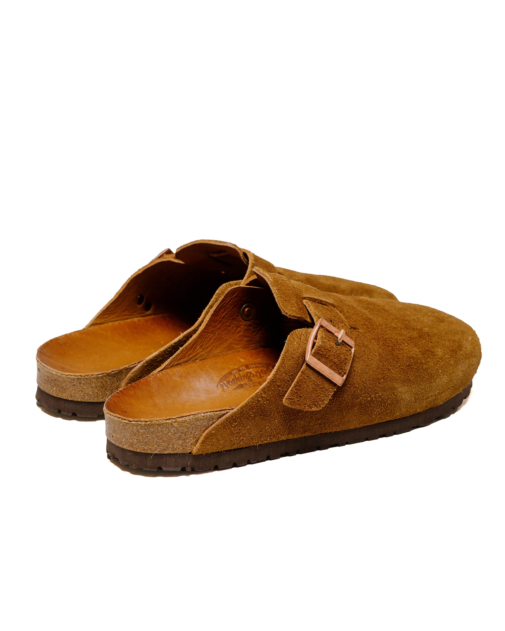lost & found The Real McCoy's The Real McCoy's MA23012 Leather Foot-Support Clogs Raw Sienna