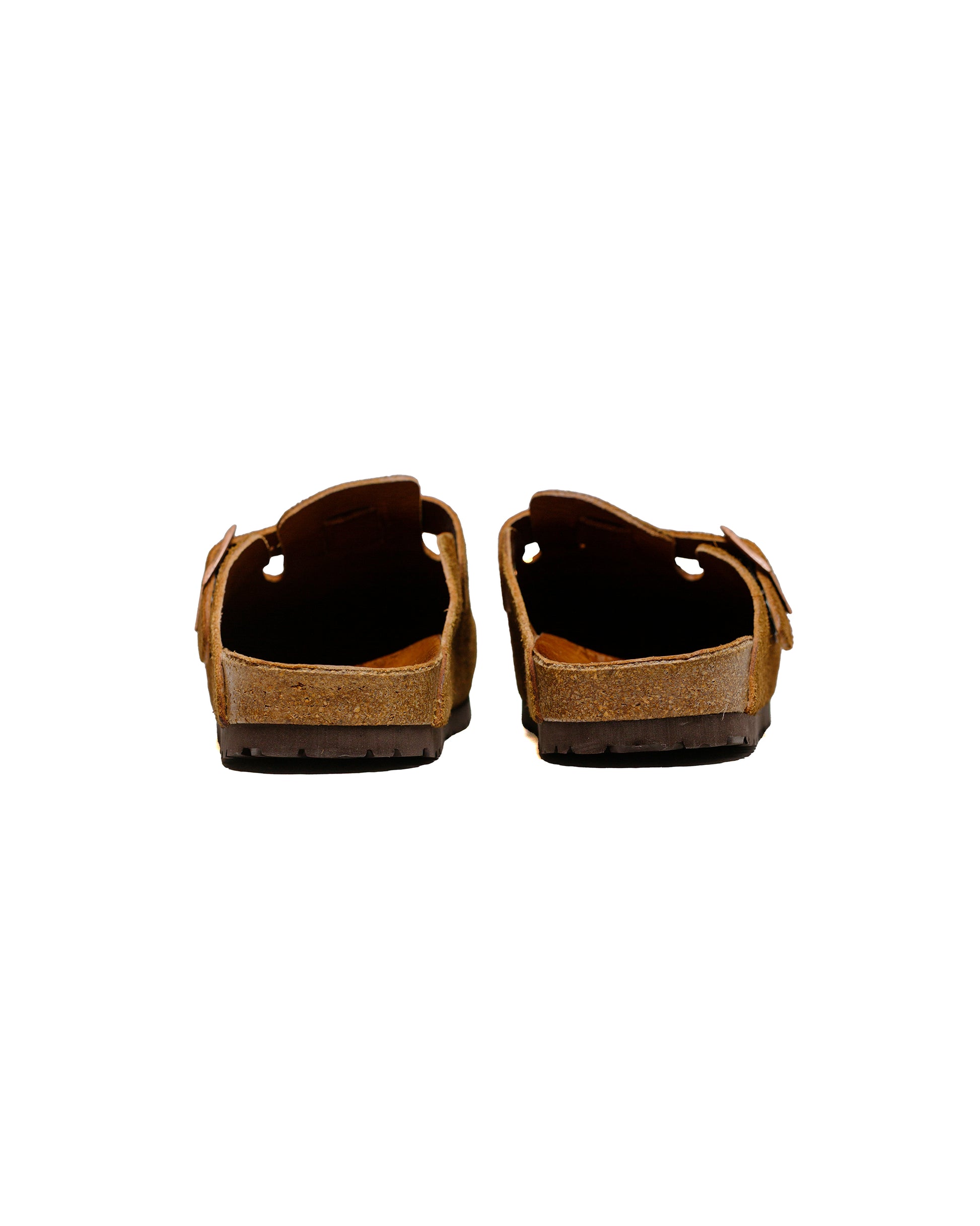 lost & found The Real McCoy's The Real McCoy's MA23012 Leather Foot-Support Clogs Raw Sienna