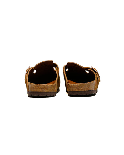 lost & found The Real McCoy's The Real McCoy's MA23012 Leather Foot-Support Clogs Raw Sienna