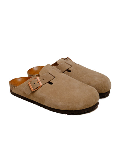 lost & found The Real McCoy's The Real McCoy's MA23012 Leather Foot-Support Clogs Taupe