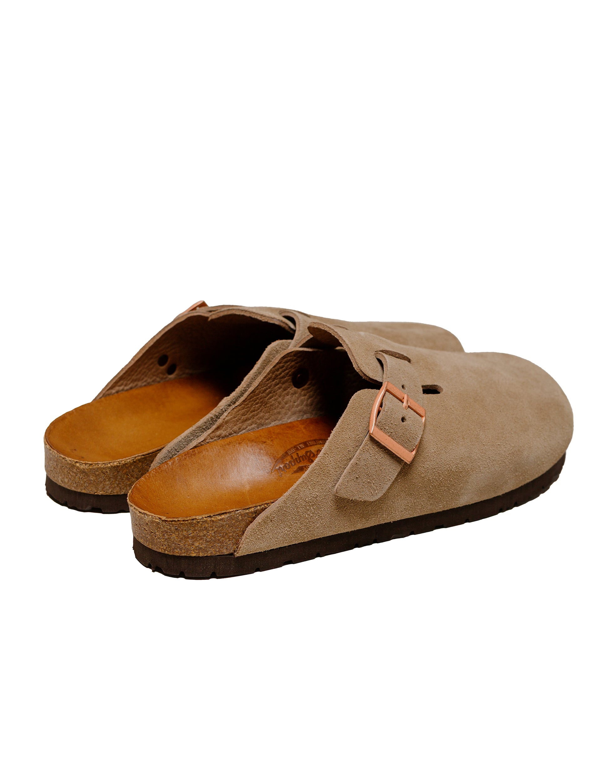 lost & found The Real McCoy's The Real McCoy's MA23012 Leather Foot-Support Clogs Taupe