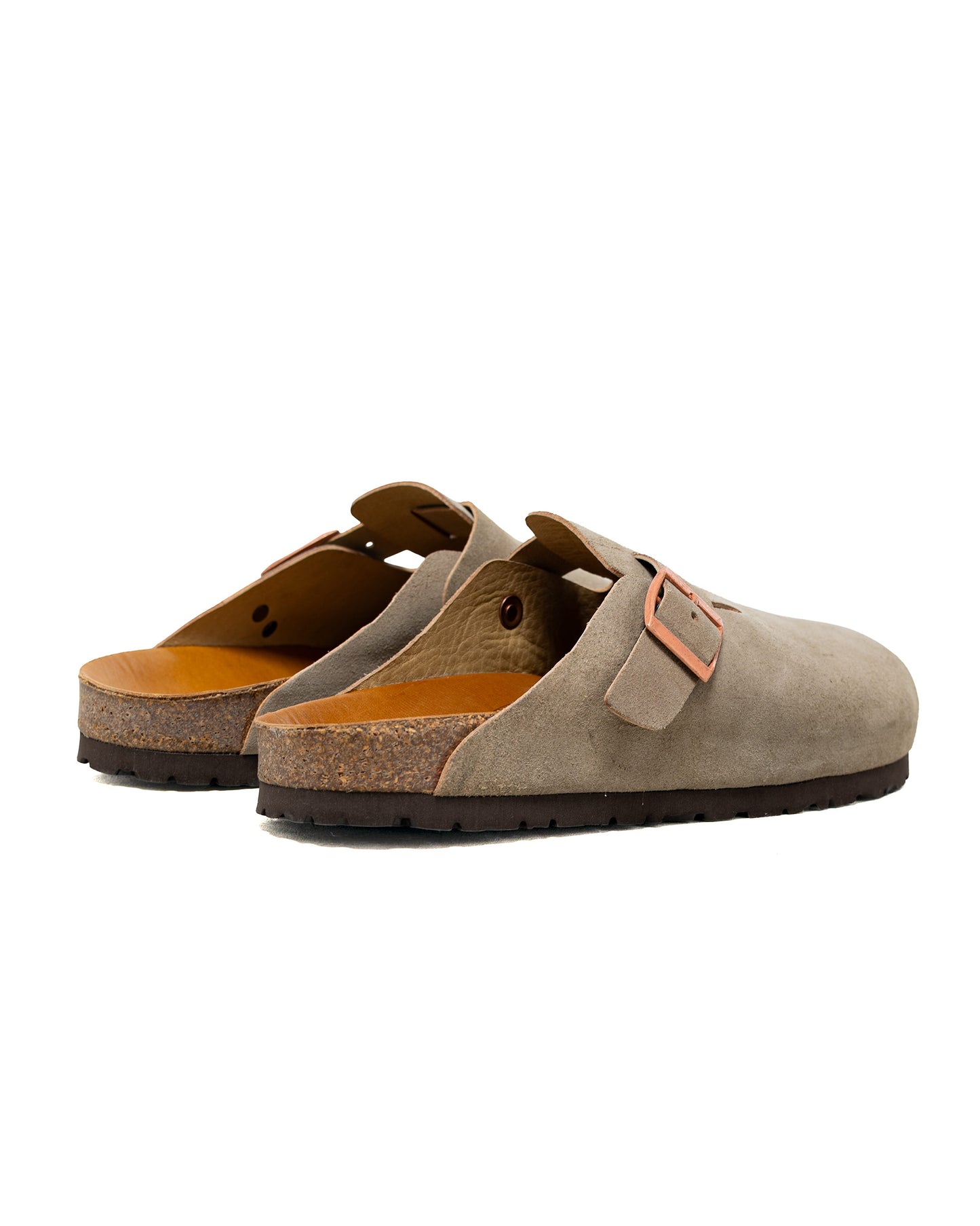 lost & found The Real McCoy's The Real McCoy's MA23012 Leather Foot-Support Clogs Taupe