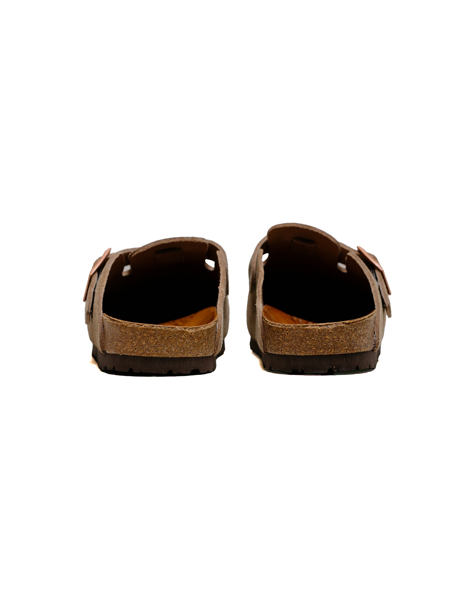 lost & found The Real McCoy's The Real McCoy's MA23012 Leather Foot-Support Clogs Taupe