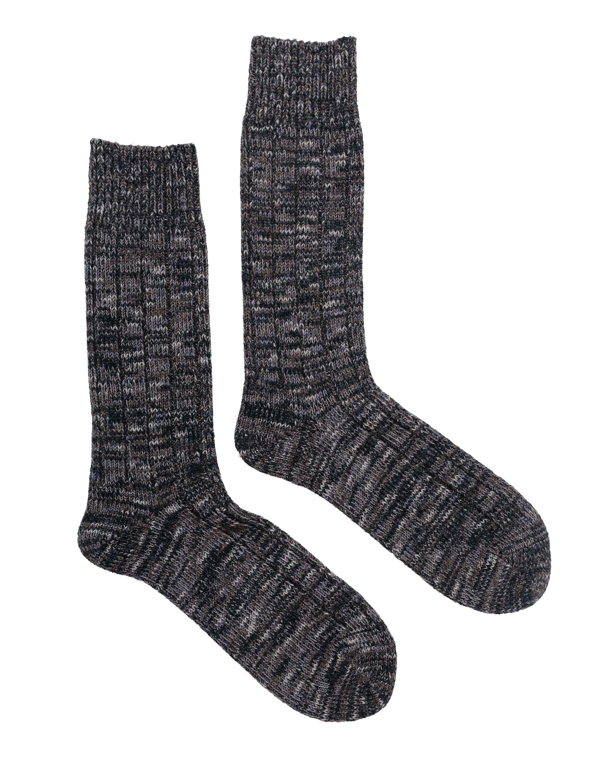 lost & found The Real McCoy's The Real McCoy's MA23110 Outdoor Wool Socks 'Camp' Charcoal