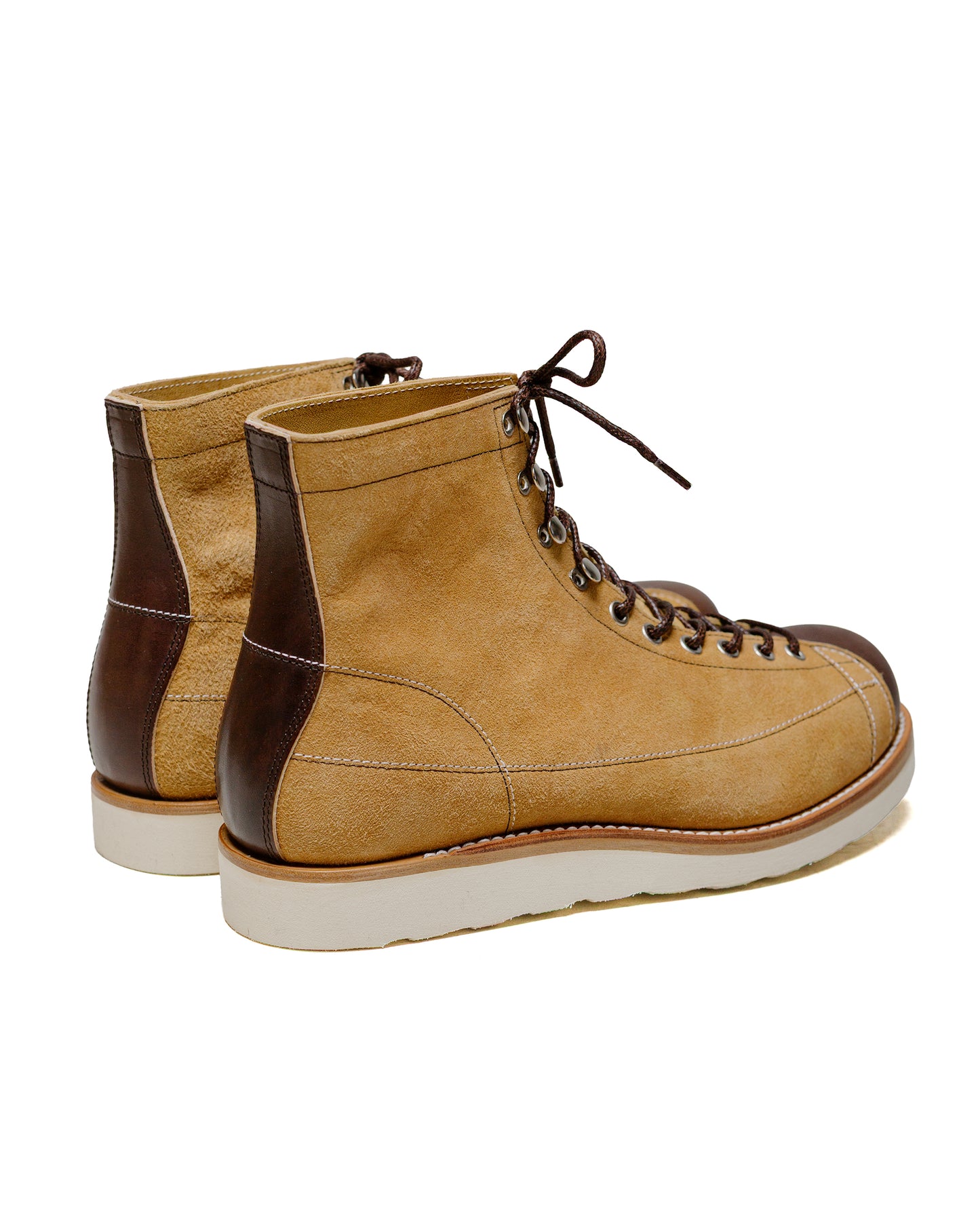 lost & found The Real McCoy's The Real McCoy's MA24009 Ten Mile Work Boots / Rough Out Leather Beige