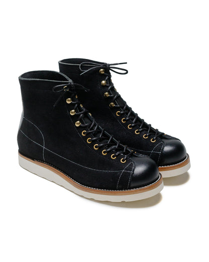 lost & found The Real McCoy's The Real McCoy's MA24009 Ten Mile Work Boots / Rough Out Leather Black