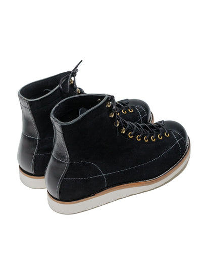 lost & found The Real McCoy's The Real McCoy's MA24009 Ten Mile Work Boots / Rough Out Leather Black