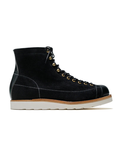 lost & found The Real McCoy's The Real McCoy's MA24009 Ten Mile Work Boots / Rough Out Leather Black