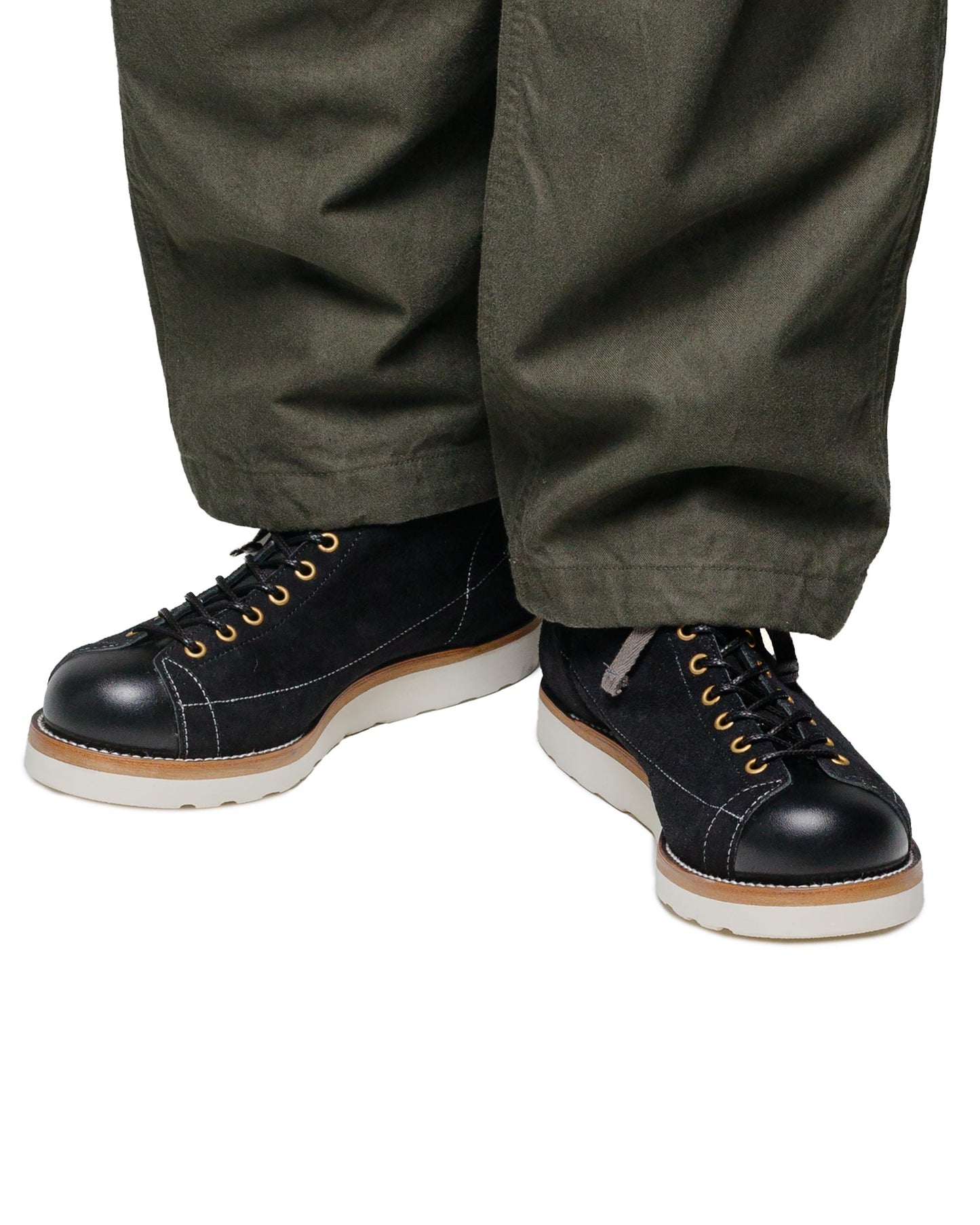 lost & found The Real McCoy's The Real McCoy's MA24009 Ten Mile Work Boots / Rough Out Leather Black