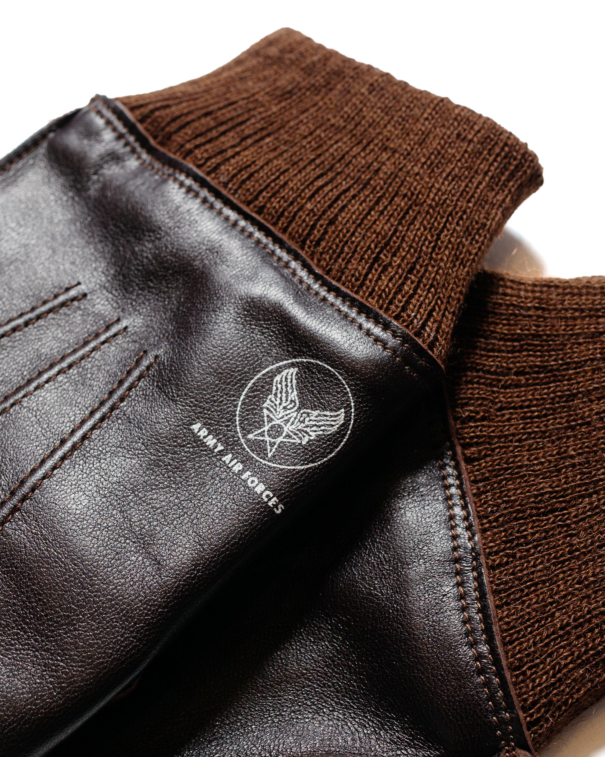 lost & found The Real McCoy's The Real McCoy's MA24101 A-10 Gloves, Flying Winter Seal Brown
